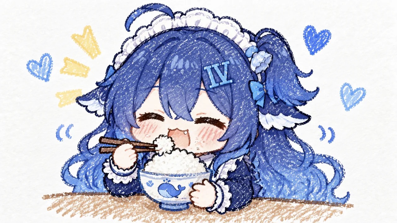 端着碗吃白饭的蓝色大肥鱼